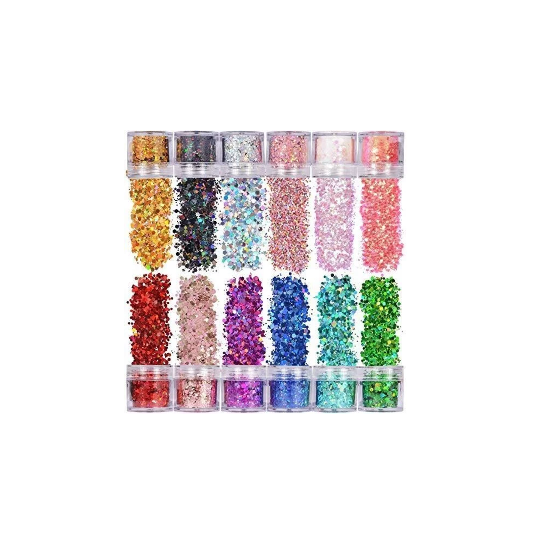 Foto 2 pulgar | Kit Decoración de Lentejuelas para Uñas con Brillo 12 Colores más Caja Multicolor