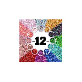 Foto 2 | Kit Decoración de Lentejuelas para Uñas con Brillo 12 Colores más Caja Multicolor