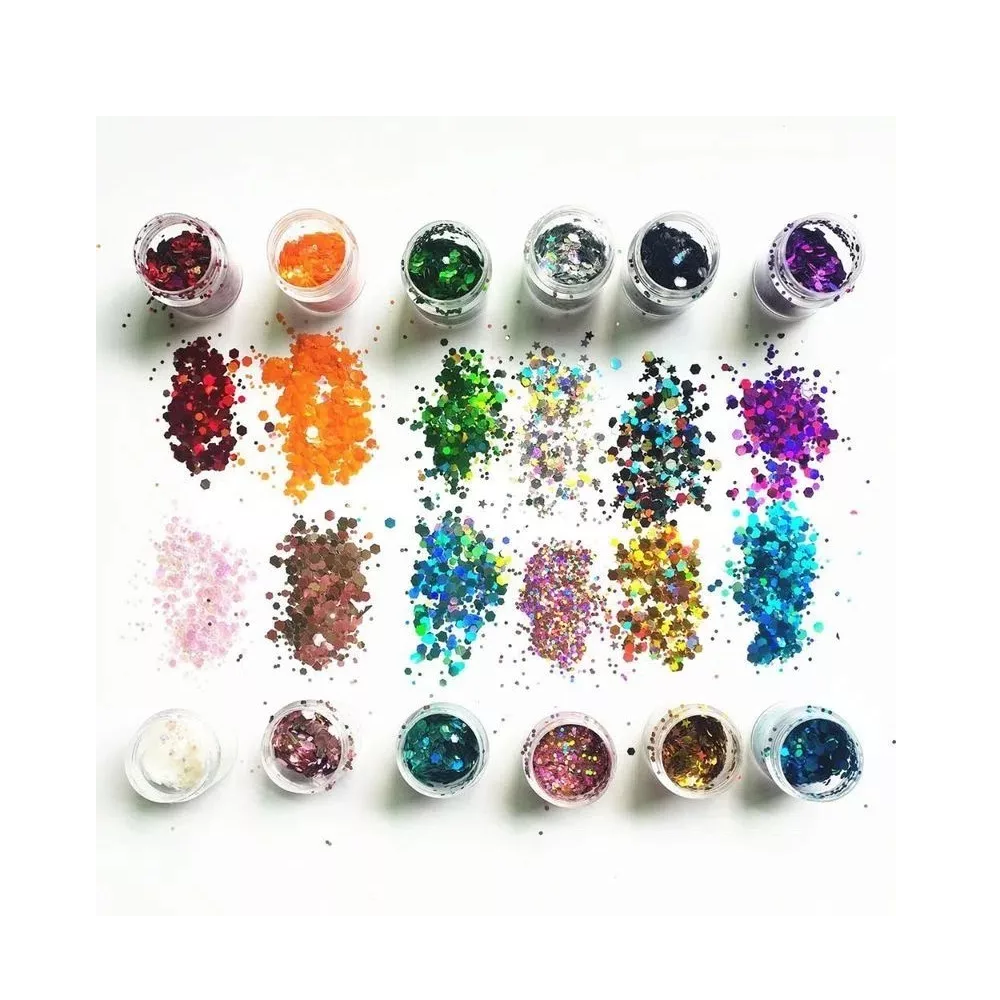 Foto 3 | Kit Decoración de Lentejuelas para Uñas con Brillo 12 Colores más Caja Multicolor