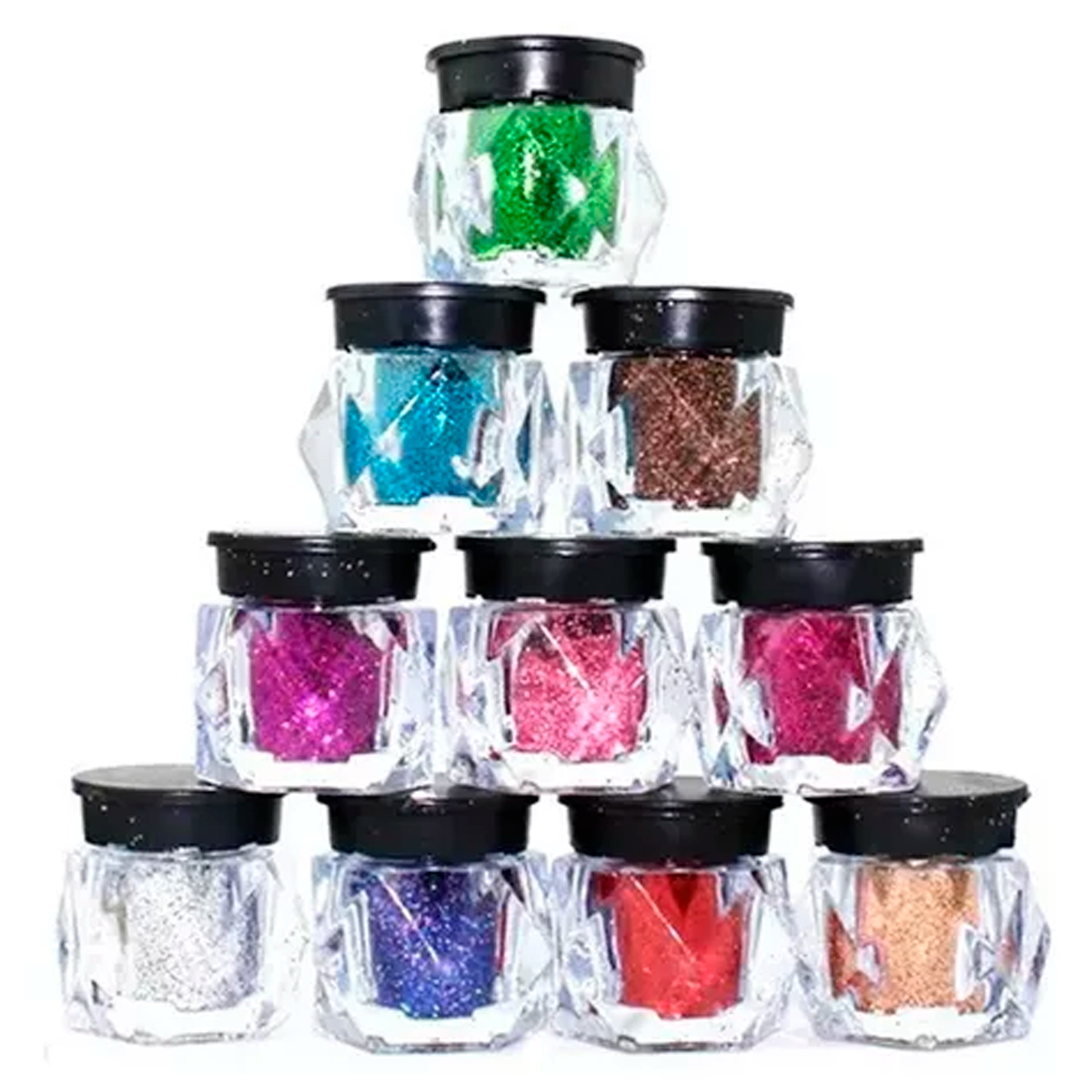 Foto 3 pulgar | Glitter Purpurina Diam para Maquillaje Uñas o Cuerpo 12 Piezas