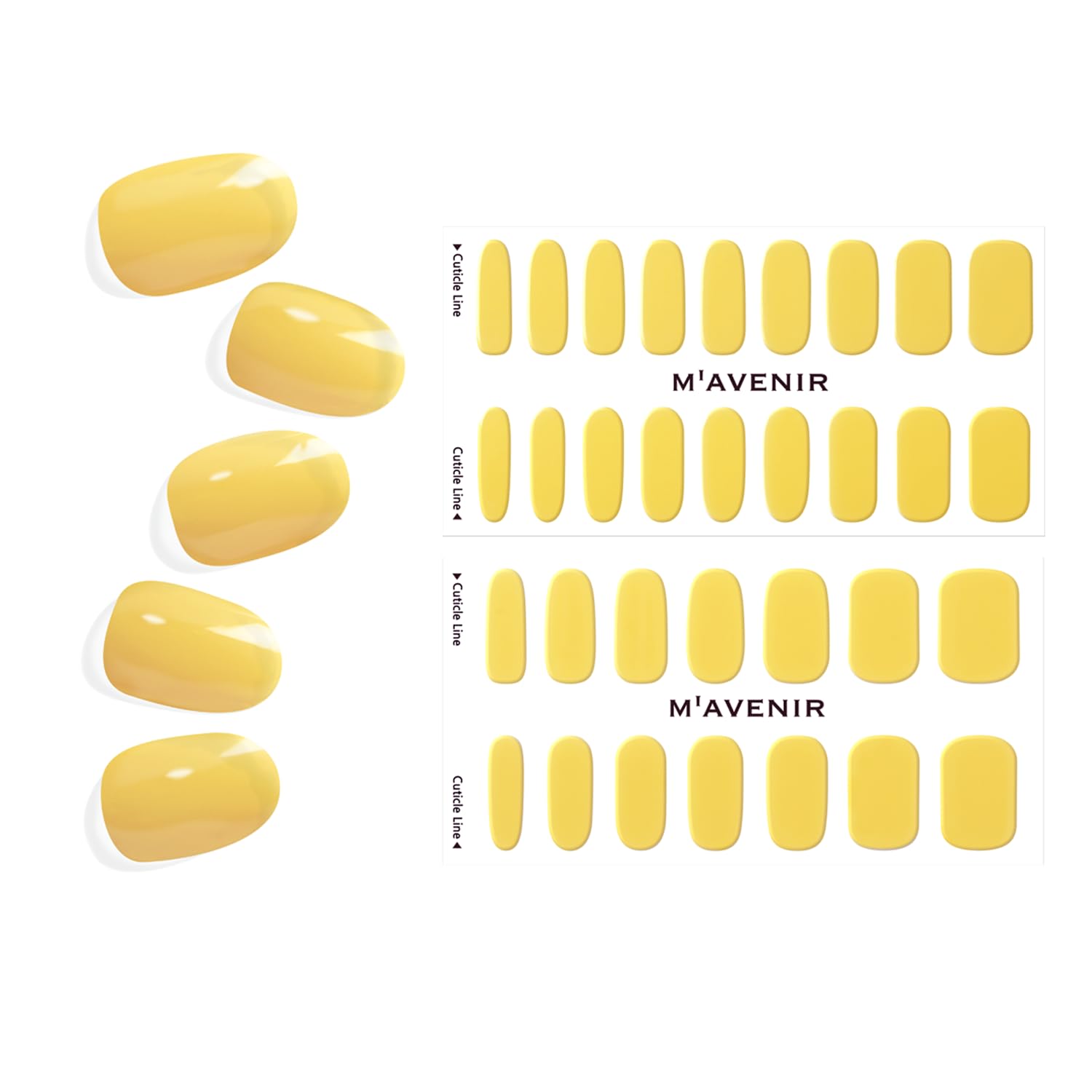 Tiras De Gel Para Uñas Mavenir, Semicuradas, Color Amarillo Nuez - Venta Internacional.