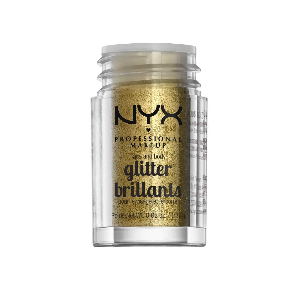 Foto 3 pulgar | Maquillaje Profesional Glitter Nyx Para Rostro Y Cuerpo, Color Dorado - Venta Internacional.