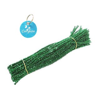 Foto 2 | Limpiapipas Carykon Con Purpurina, 30 Cm, 100 Unidades, Color Verde - Venta Internacional.