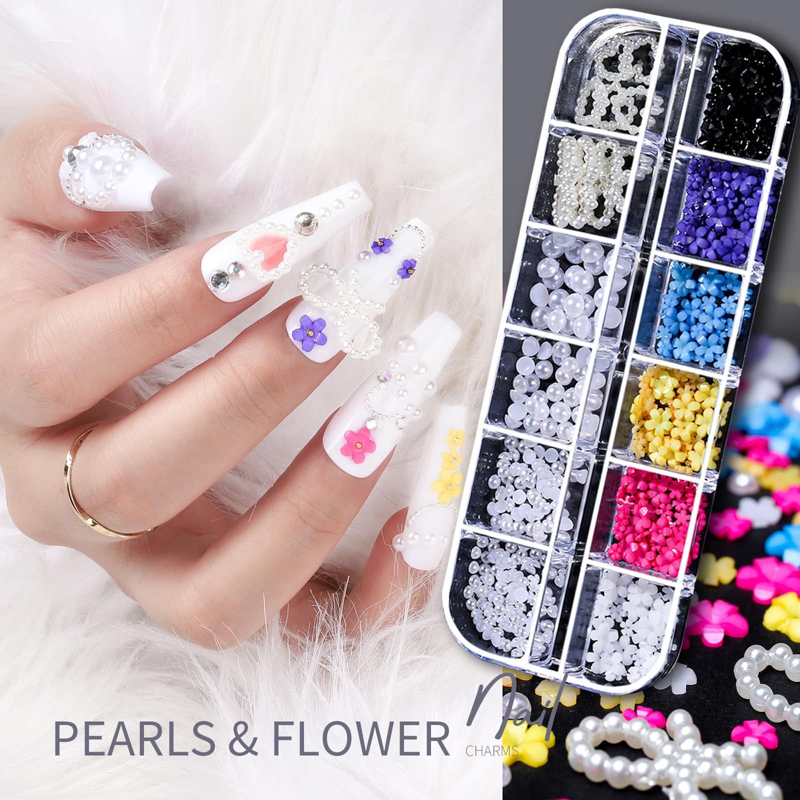 Foto 6 pulgar | Kit De Decoración De Uñas Teenitor Con Pegatinas Y Diamantes De Imitación - Venta Internacional.