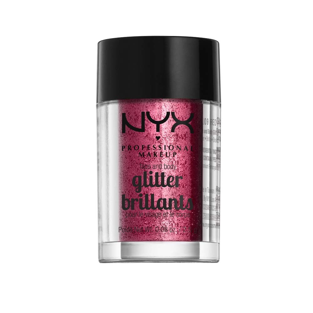 Foto 2 pulgar | Glitter Nyx Professional Makeup Para Rostro Y Cuerpo, Color Rojo - Venta Internacional.