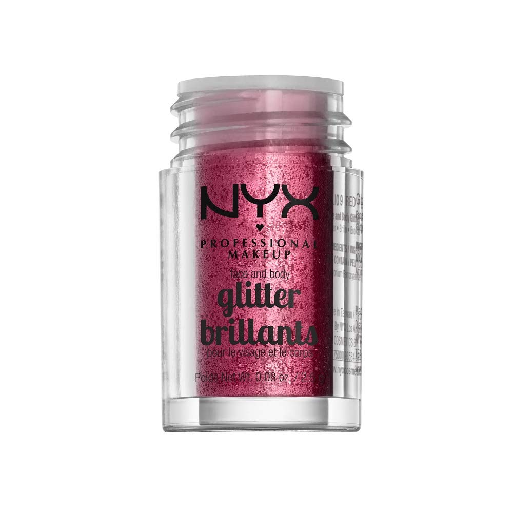 Foto 2 | Glitter Nyx Professional Makeup Para Rostro Y Cuerpo, Color Rojo - Venta Internacional.