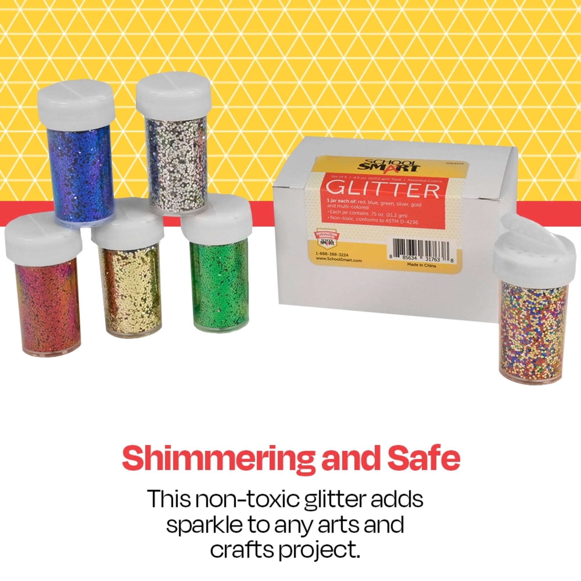 Foto 5 | Glitter School Smart Craft, 120 Ml, Colores Surtidos, Paquete De 6 - Venta Internacional.