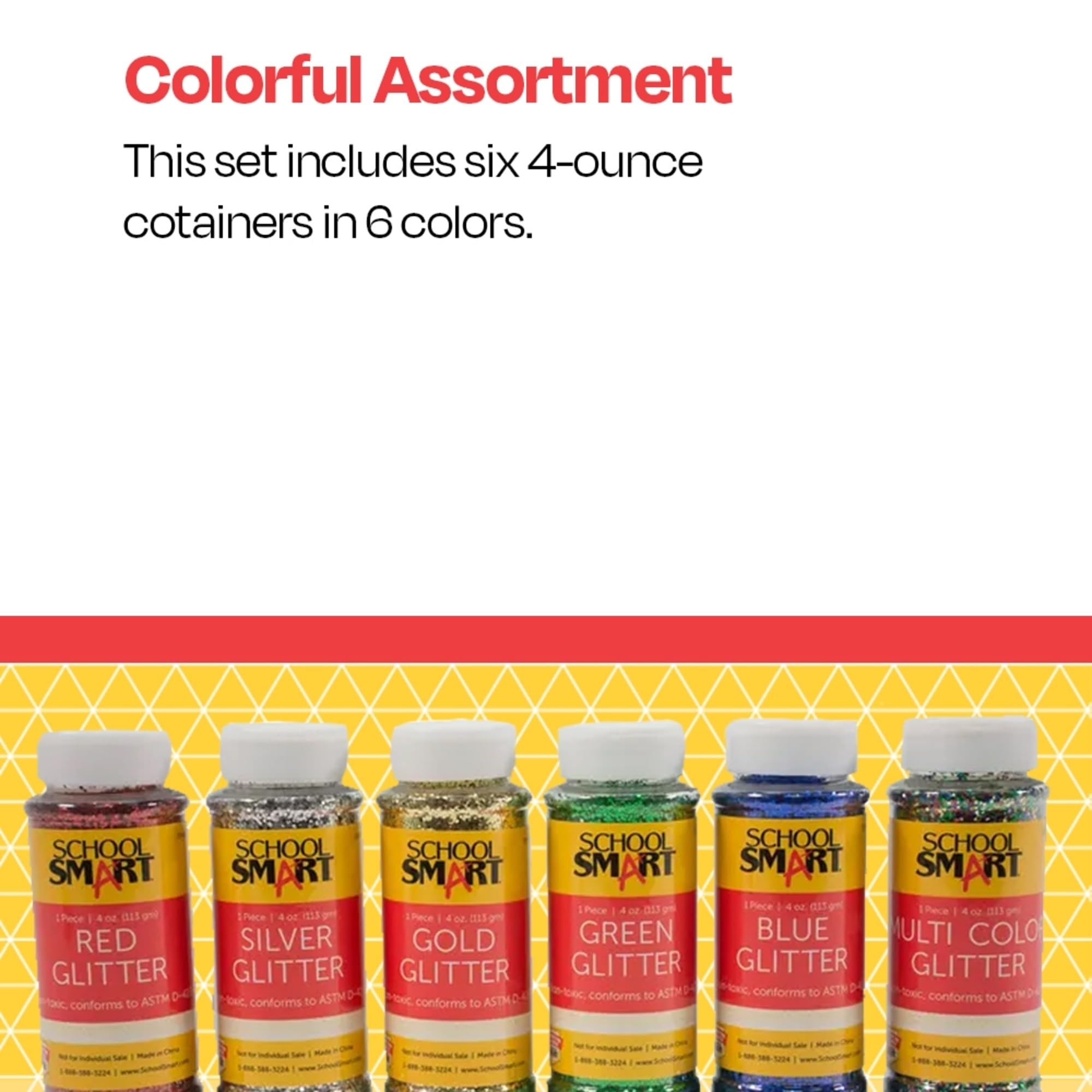 Foto 7 pulgar | Glitter School Smart Craft, 120 Ml, Colores Surtidos, Paquete De 6 - Venta Internacional.