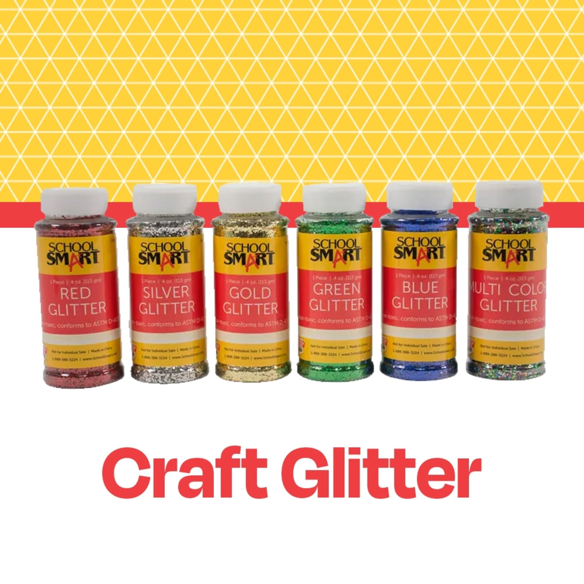 Foto 7 | Glitter School Smart Craft, 120 Ml, Colores Surtidos, Paquete De 6 - Venta Internacional.