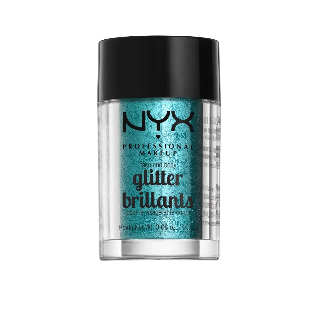Foto 2 pulgar | Maquillaje Profesional Glitter Nyx Para Rostro Y Cuerpo, Color Verde Azulado - Venta Internacional.