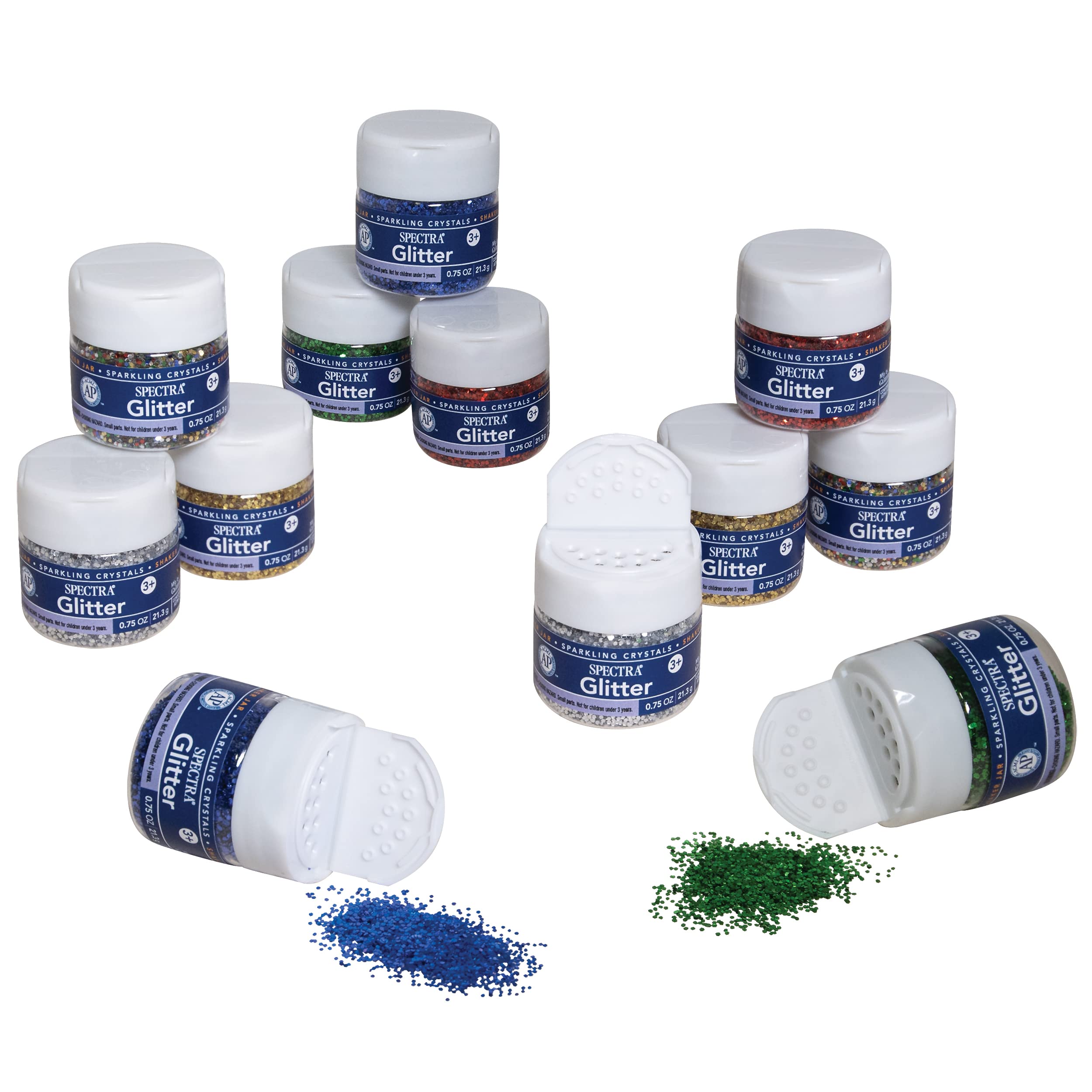 Foto 2 pulgar | Set De Purpurina Spectra Arts & Crafts, 6 Colores Surtidos, 22 Ml X 12 - Venta Internacional.