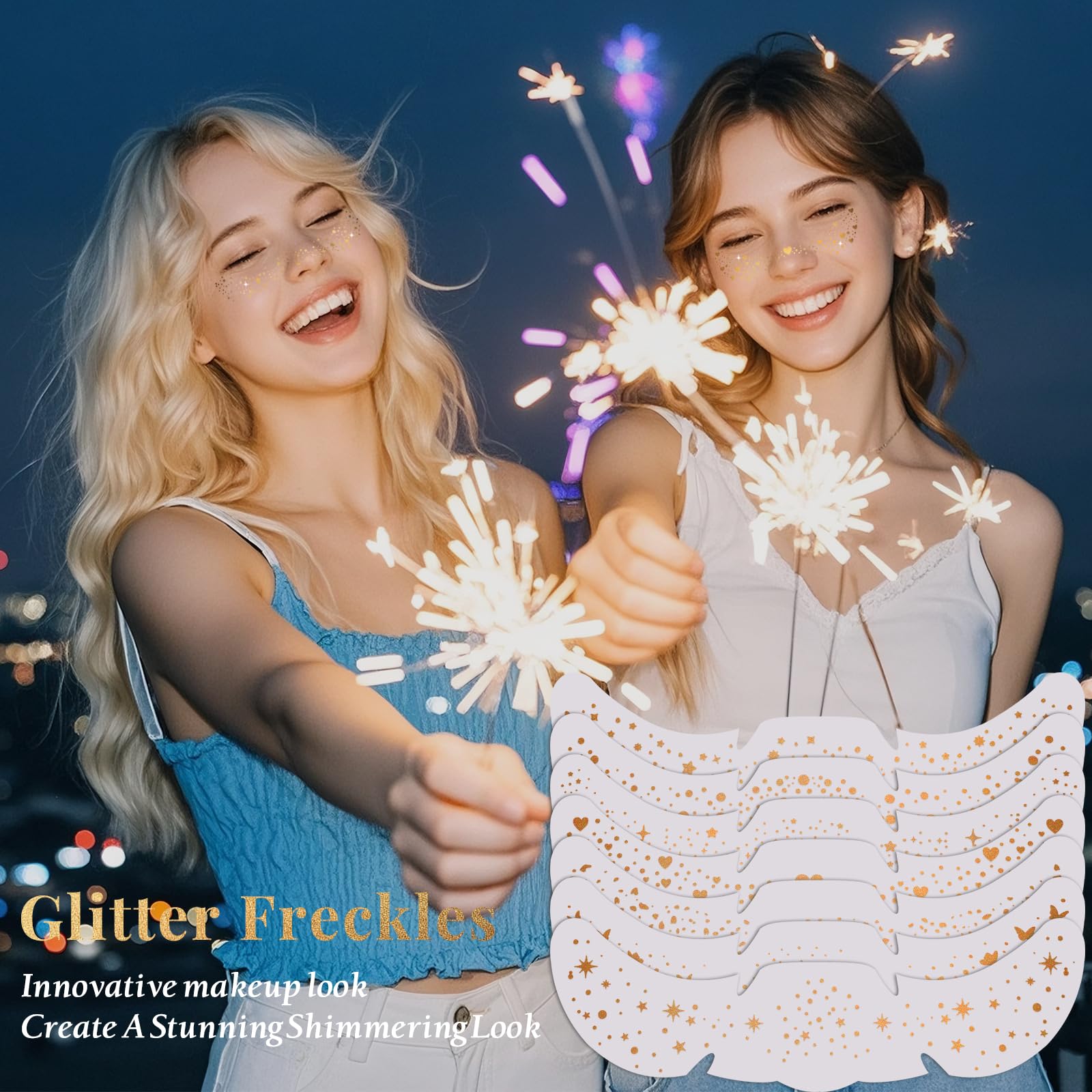 Foto 5 pulgar | Parches De Maquillaje Con Purpurina Y Pecas Besnel Gold Para Mujer X24 - Venta Internacional.