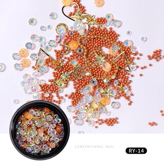 Foto 2 | Set De Accesorios Para Decoración De Uñas Piedras De Cristal Mixto Perlas Y Bolas De Acero - Venta Internacional.
