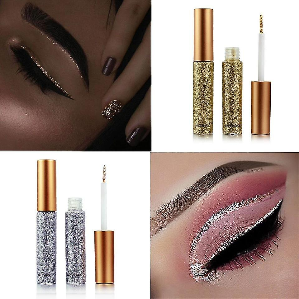 Foto 2 | Delineador De Ojos Huoguo  10 Colores  Purpurina  Líquido  Diamante Brillante  5 G - Venta Internacional.