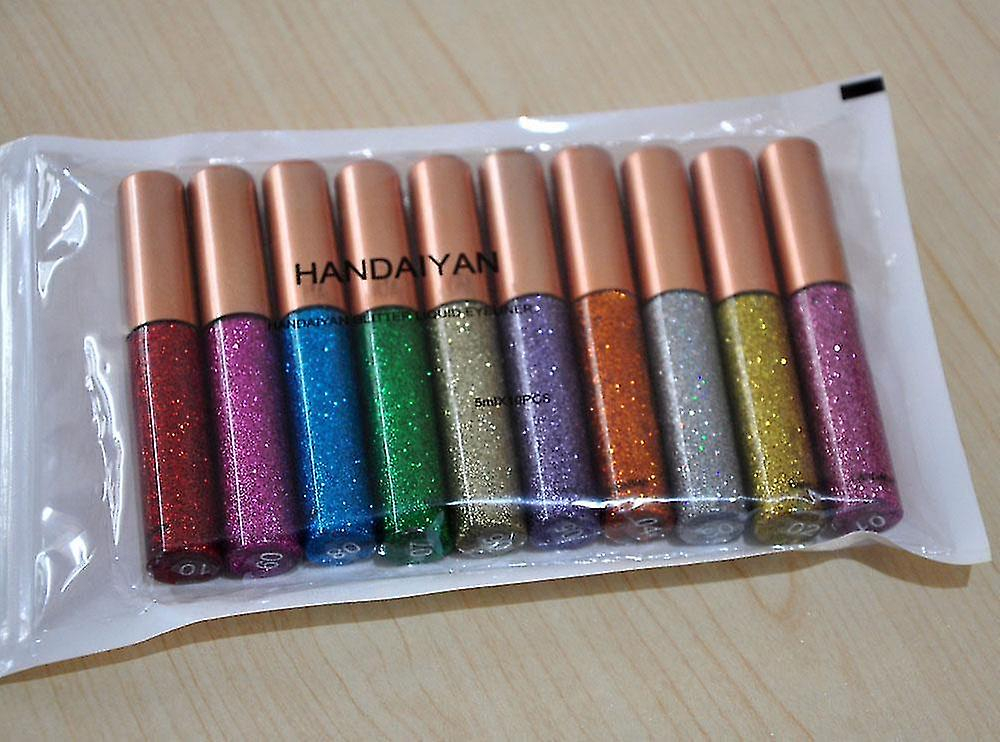 Foto 5 pulgar | Delineador De Ojos Huoguo  10 Colores  Purpurina  Líquido  Diamante Brillante  5 G - Venta Internacional.