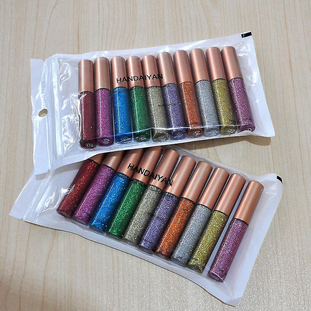 Foto 6 pulgar | Delineador De Ojos Huoguo  10 Colores  Purpurina  Líquido  Diamante Brillante  5 G - Venta Internacional.