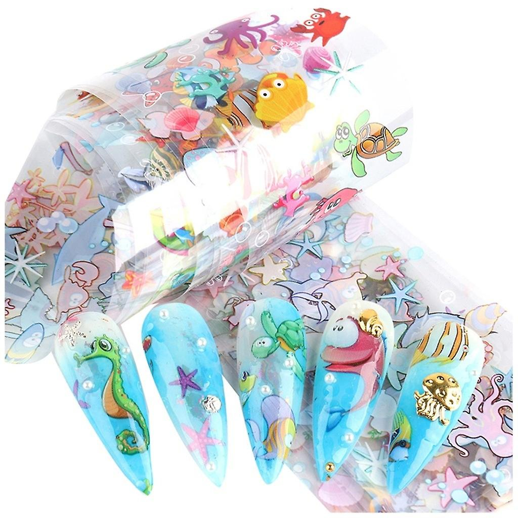 Foto 2 pulgar | Adhesivo Para Uñas Huoguo 3d Christmas Underwater World X10 - Venta Internacional.