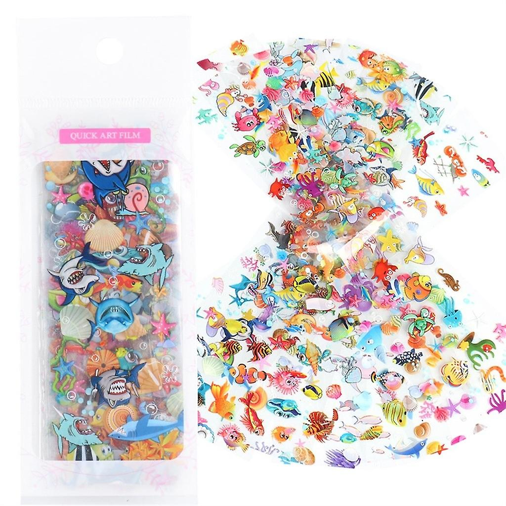 Foto 4 pulgar | Adhesivo Para Uñas Huoguo 3d Christmas Underwater World X10 - Venta Internacional.