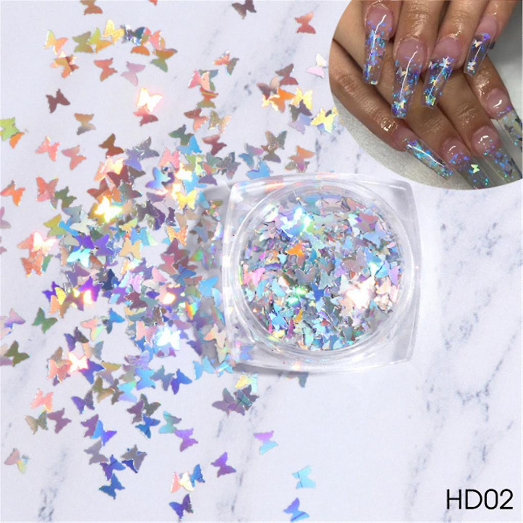 Foto 3 pulgar | Paillettes Acrílicos Holográficos Con Lentejuelas Y Mariposas Con Purpurina Para Uñas - Venta Internacional.