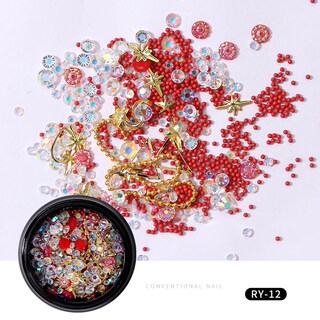 Foto 2 | Set De Accesorios Para Decoración De Uñas Piedras De Cristal Mixto Perlas Y Bolas De Acero - Venta Internacional.