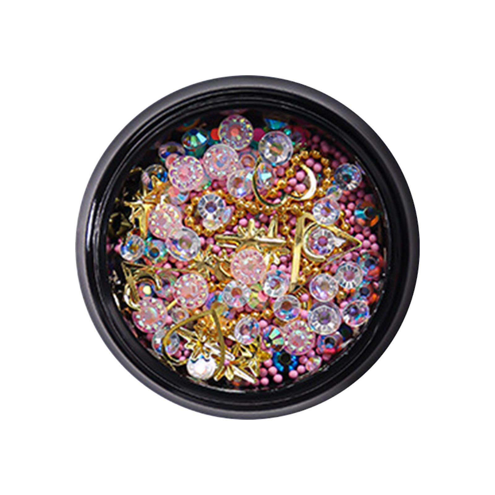 Foto 1 | Set De Accesorios Para Decoración De Uñas  Piedras De Cristal Mixto  Perlas Y Bolas De Acero - Venta Internacional.