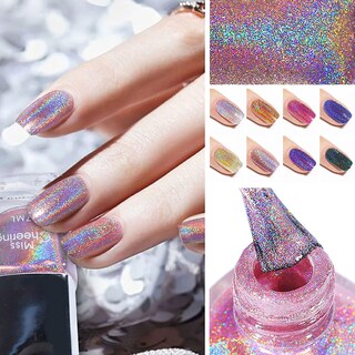 Foto 5 | Esmalte De Uñas Huoguo Diamond Glitter Sequins Gel 7 Ml - Venta Internacional.