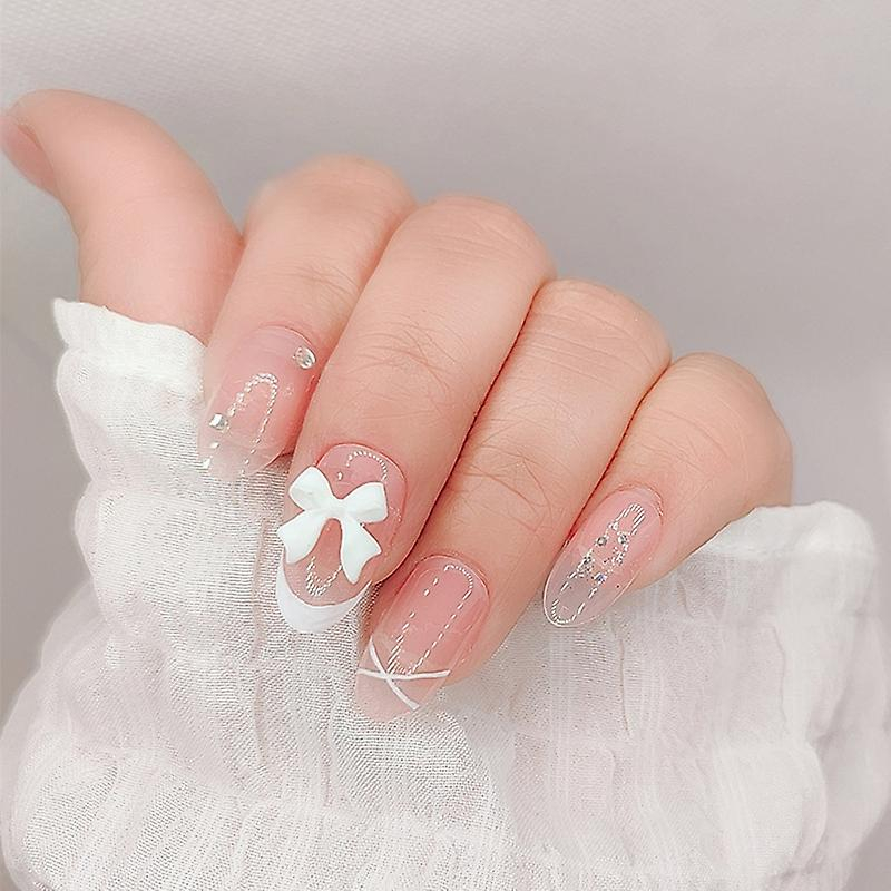 Foto 4 pulgar | Pegatinas Para Uñas Huoguo Light Bowknot Con Pegamento  24 Unidades - Venta Internacional.