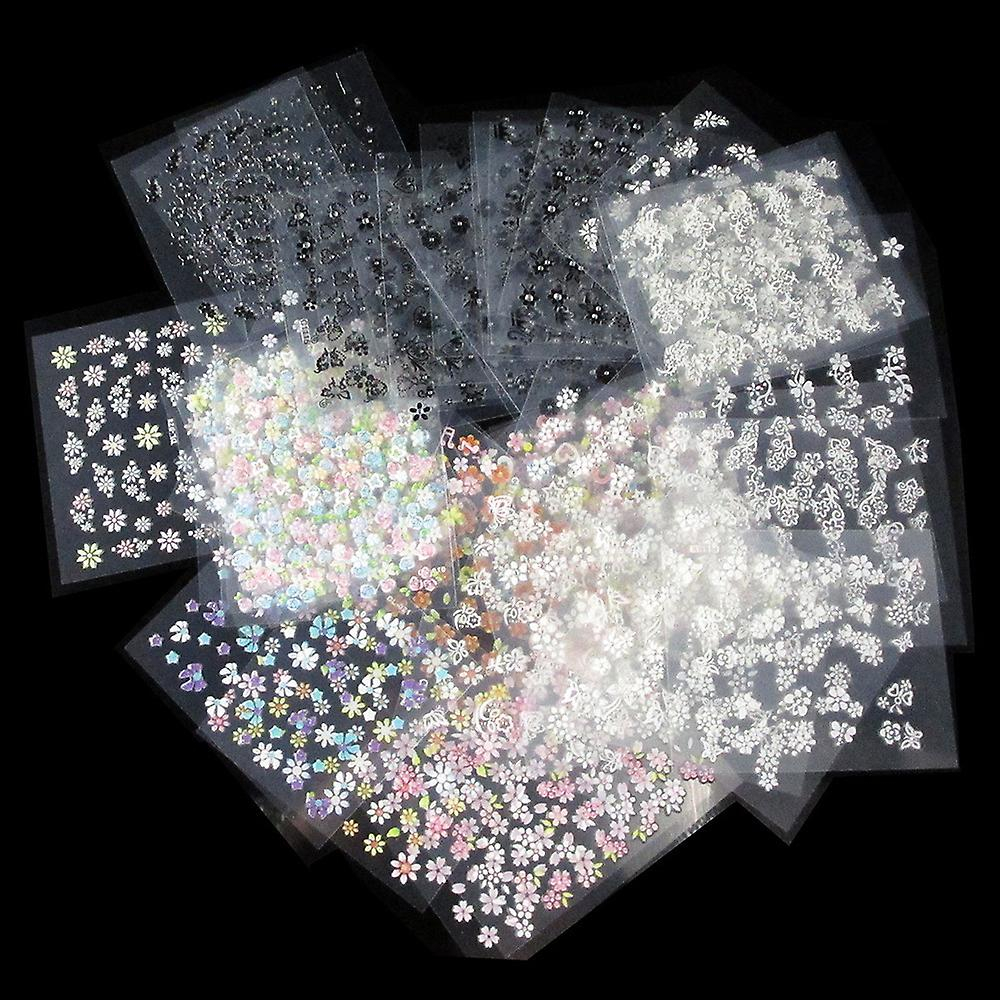 Foto 6 pulgar | Calcomanías Para Manicura 3d Con Forma De Flor  50 Unidades  Doradas Y Plateadas - Venta Internacional.