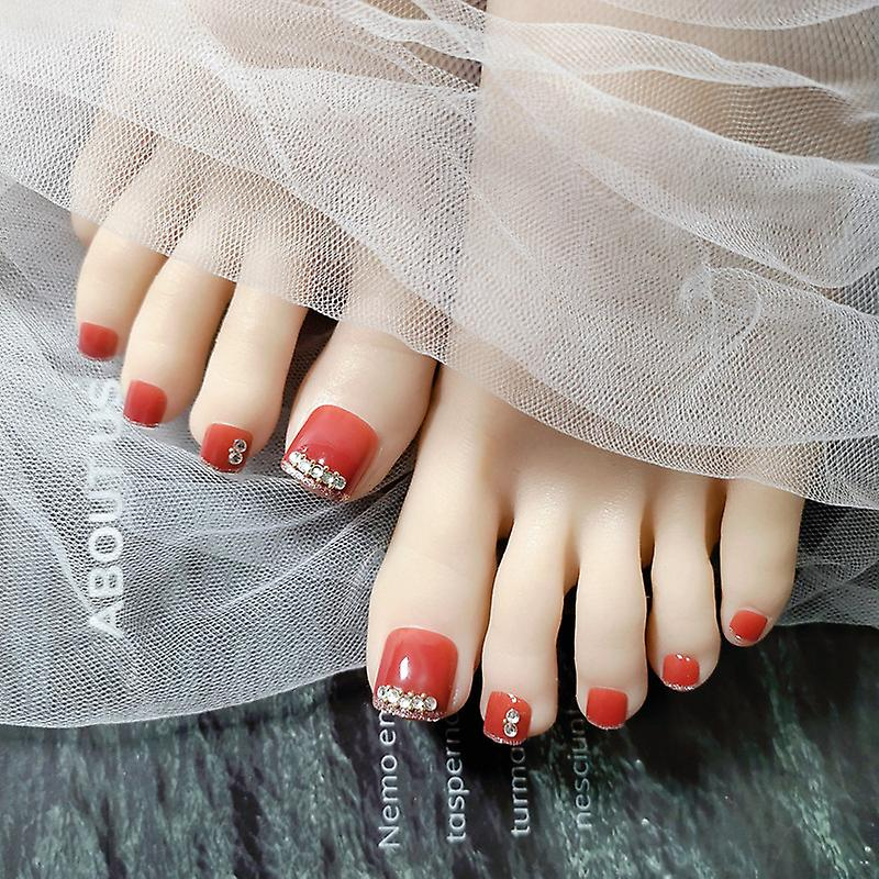 Foto 3 pulgar | Pegatinas Decorativas Para Uñas De Dedos De Los Pies De Fake Nails Huoguo Con Diamantes Destellantes - Venta Interna