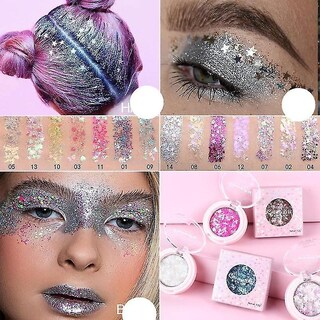Foto 5 | Sombra De Ojos Y Vello Corporal Con Purpurina En Polvo 16 G - Huoguo - Venta Internacional.
