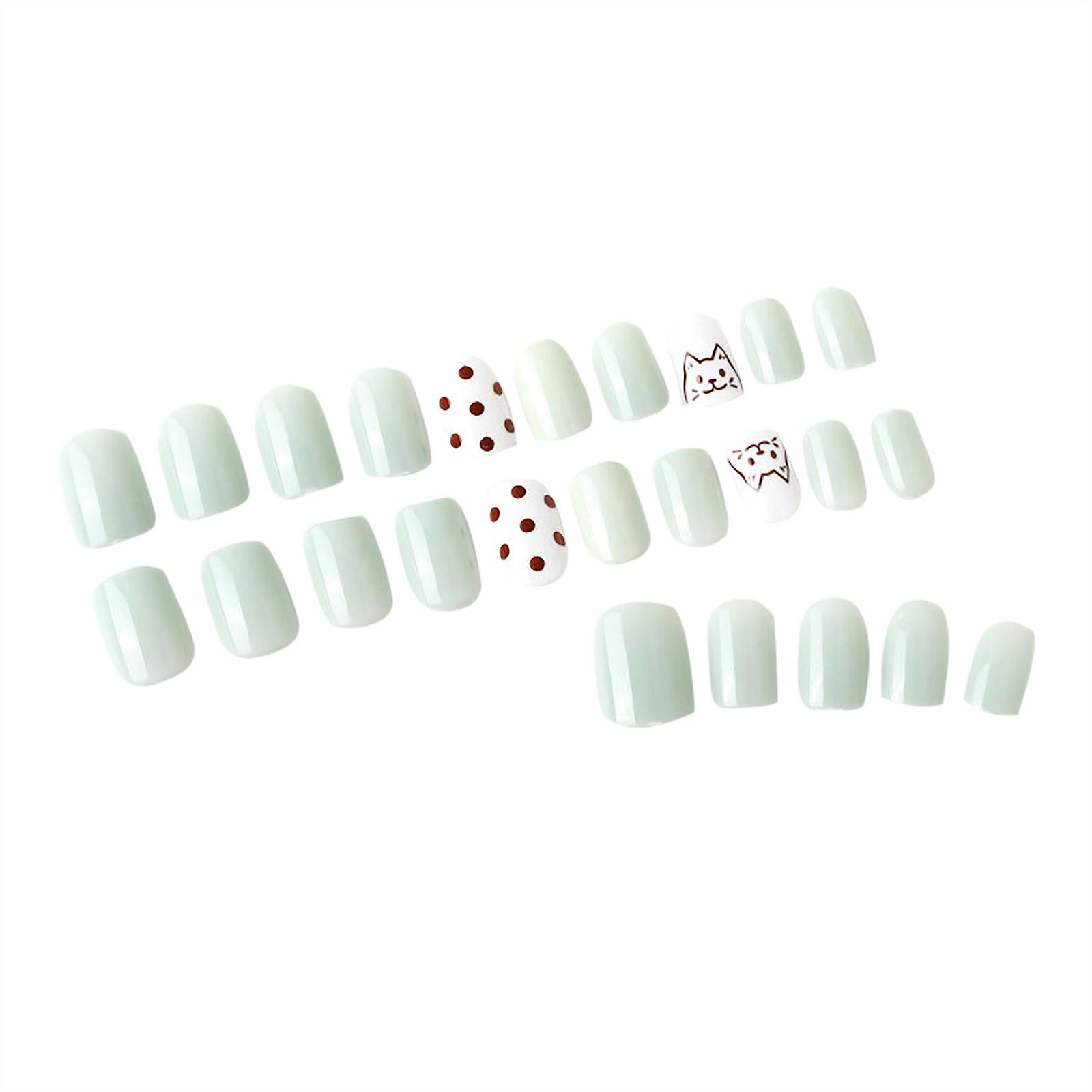 Foto 2 pulgar | Juego De Pegatinas Para Uñas Huoguo Coffin Fake Nails Con Pegatinas Y Lima - Venta Internacional.