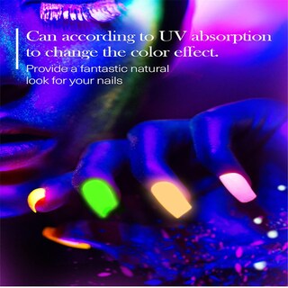 Foto 3 | Set De Uñas Huoguo Luminous Powder Color Fluorescente 12 Colores - Venta Internacional.
