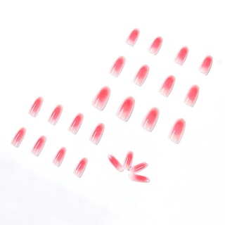 Foto 3 | Pegatinas Para Uñas Postizas Huoguo Largas Rosa 24 Unidades Con Pegamento - Venta Internacional.
