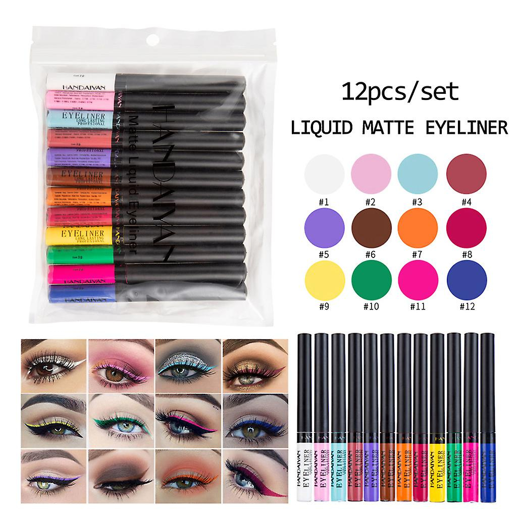 Foto 2 | Set De Delineador Y Sombra De Ojos Con Purpurina Líquida Huoguo 80 Ml X12 - Venta Internacional.