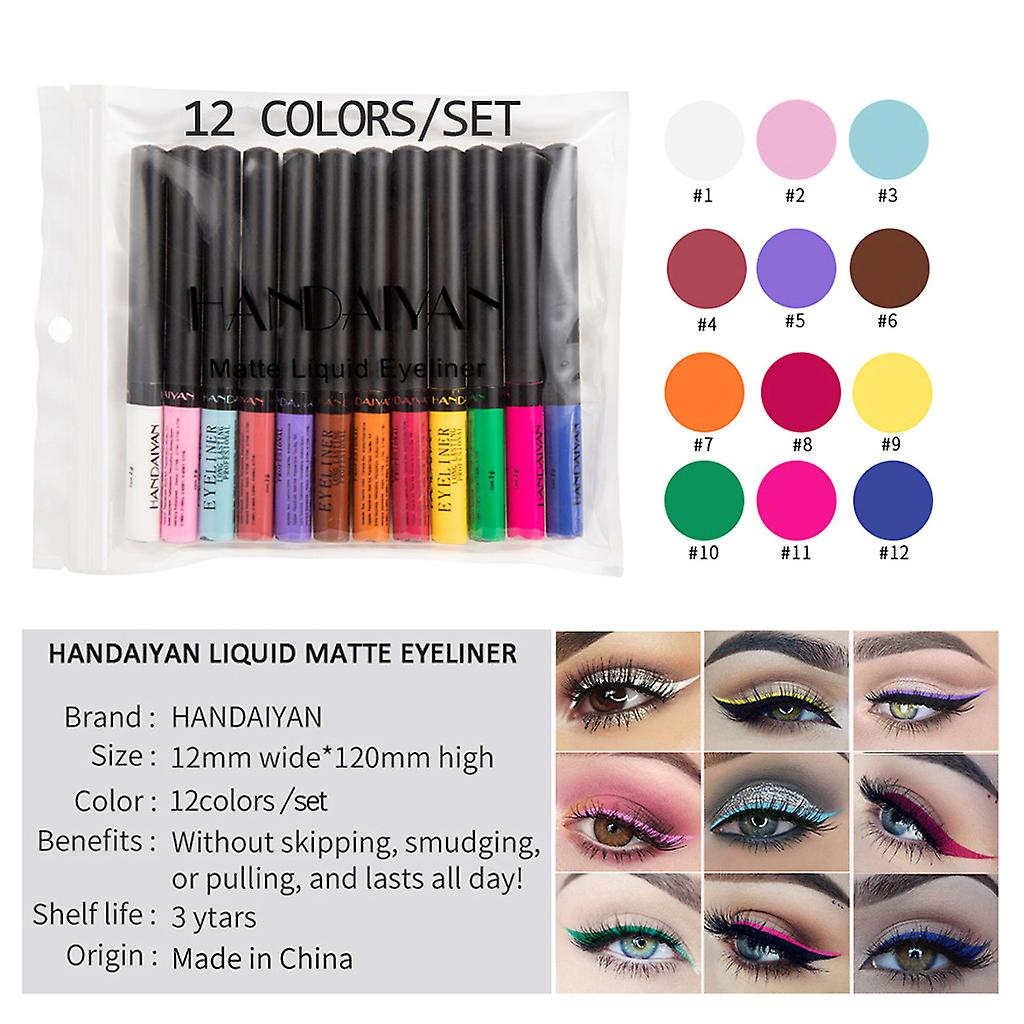 Foto 5 pulgar | Set De Delineador Y Sombra De Ojos Con Purpurina Líquida Huoguo 80 Ml X12 - Venta Internacional.