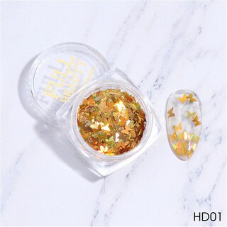 Foto 2 | Paillettes Acrílicos Holográficos Con Lentejuelas Y Mariposas Con Purpurina Para Uñas - Venta Internacional.