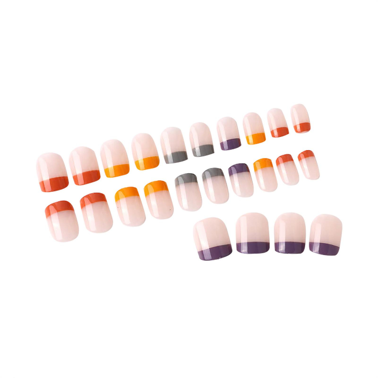 Foto 2 pulgar | Juego De Pegatinas Para Uñas Huoguo Coffin Fake Nails Con Pegatinas Y Lima - Venta Internacional.