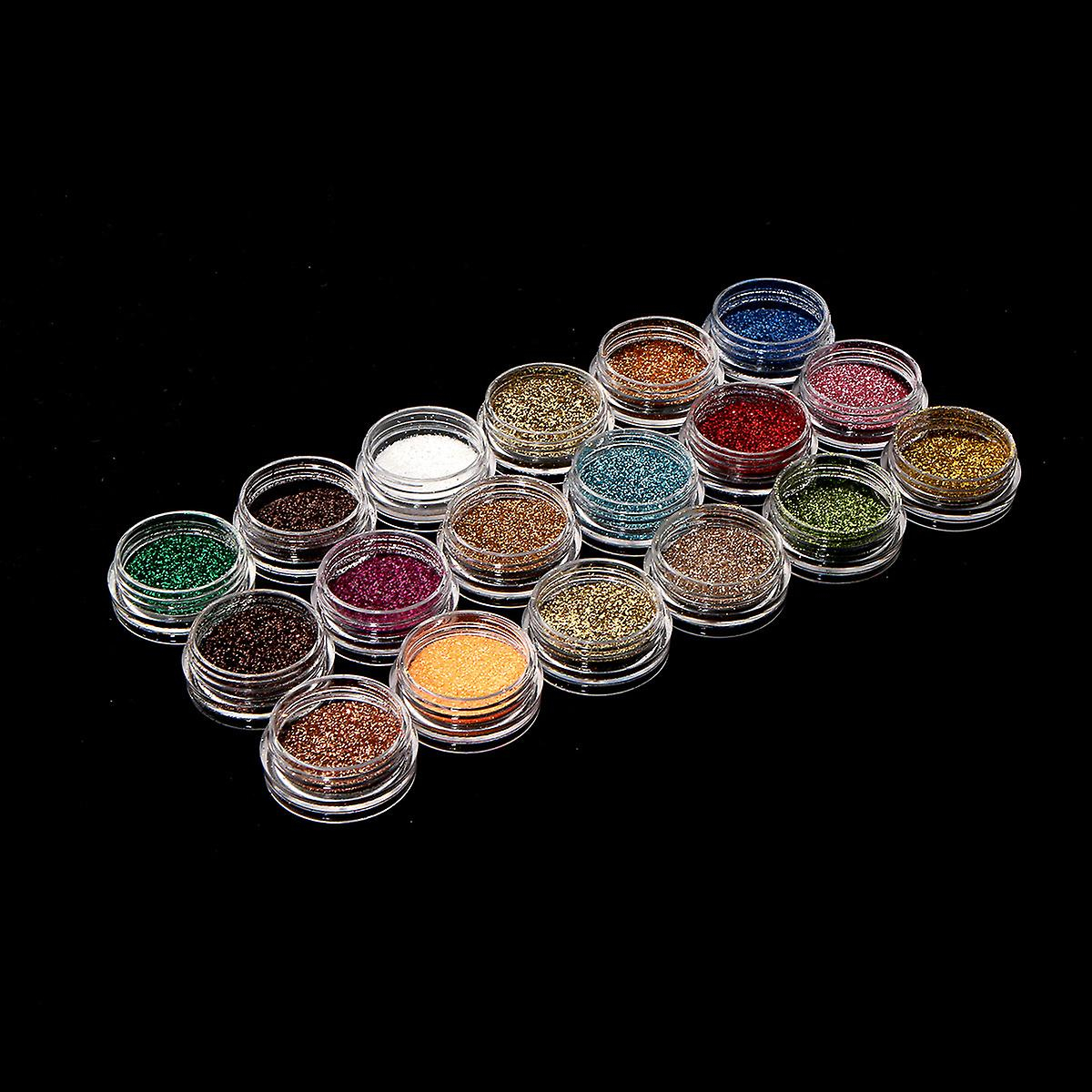 Foto 4 pulgar | Set De Polvo Con Purpurina Para Decoración De Uñas  18 Colores  Para Gel Acrílico Uv - Venta Internacional.