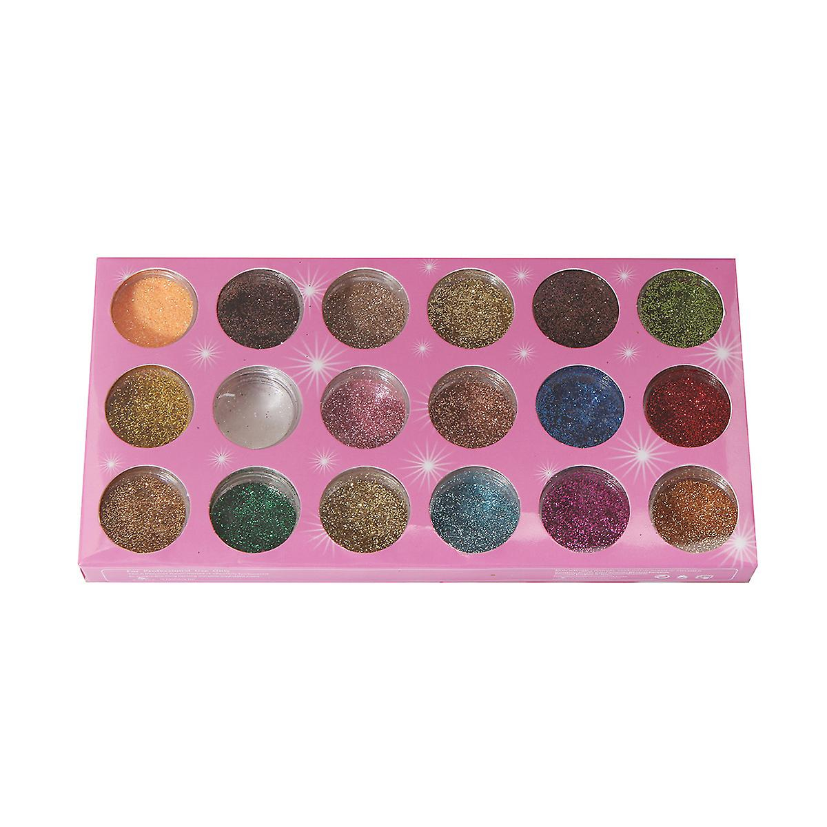Foto 5 | Set De Polvo Con Purpurina Para Decoración De Uñas  18 Colores  Para Gel Acrílico Uv - Venta Internacional.