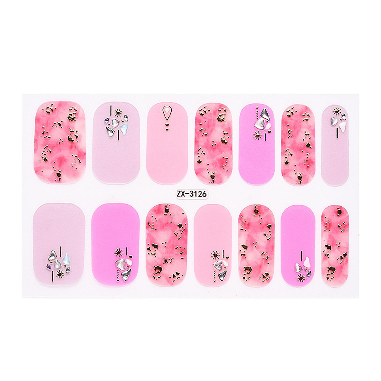Foto 2 pulgar | Adhesivo Para Uñas Huoguo  Película De Esmalte De Uñas Impermeable  12 X 8 Cm - Venta Internacional.