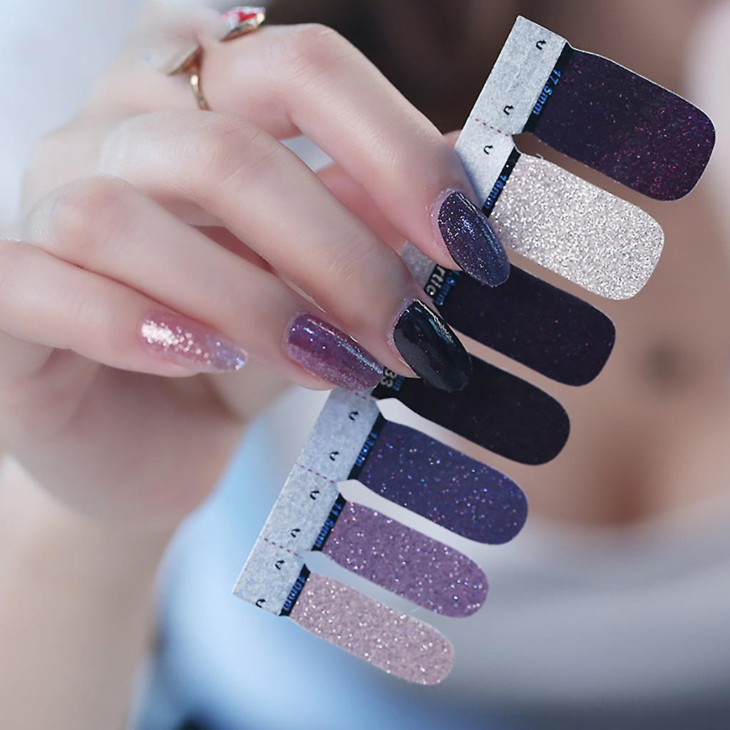 Foto 3 pulgar | Adhesivos Para Uñas Huoguo Beauty Glitter Powder  Tapa Completa  2 Unidades - Venta Internacional.