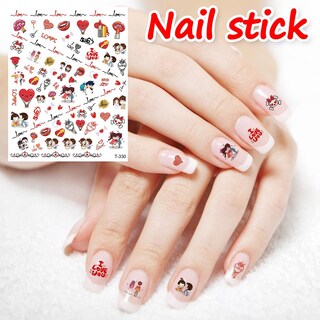 Foto 2 | Adhesivo Para Uñas Huoguo Rose Cupid Love Valentine's Day Impermeable - Venta Internacional.