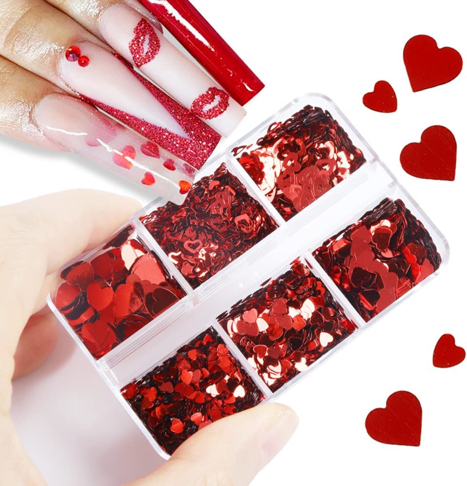 Foto 5 pulgar | Lentejuelas Con Purpurina Para Decoración De Uñas En 3d Con Forma De Corazón Holográfico  Para San V - Venta Inte