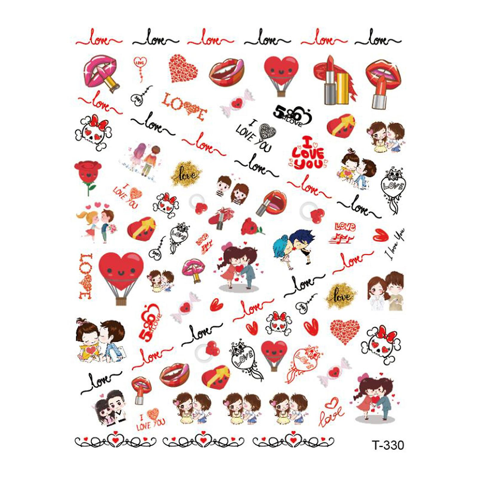 Foto 2 pulgar | Adhesivo Para Uñas Huoguo Rose Cupid Love Valentine's Day  Impermeable - Venta Internacional.