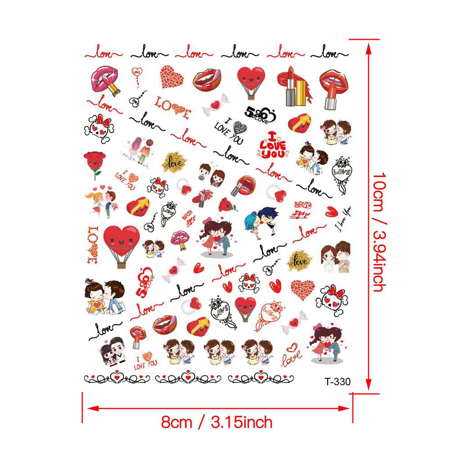 Foto 4 pulgar | Adhesivo Para Uñas Huoguo Rose Cupid Love Valentine's Day  Impermeable - Venta Internacional.