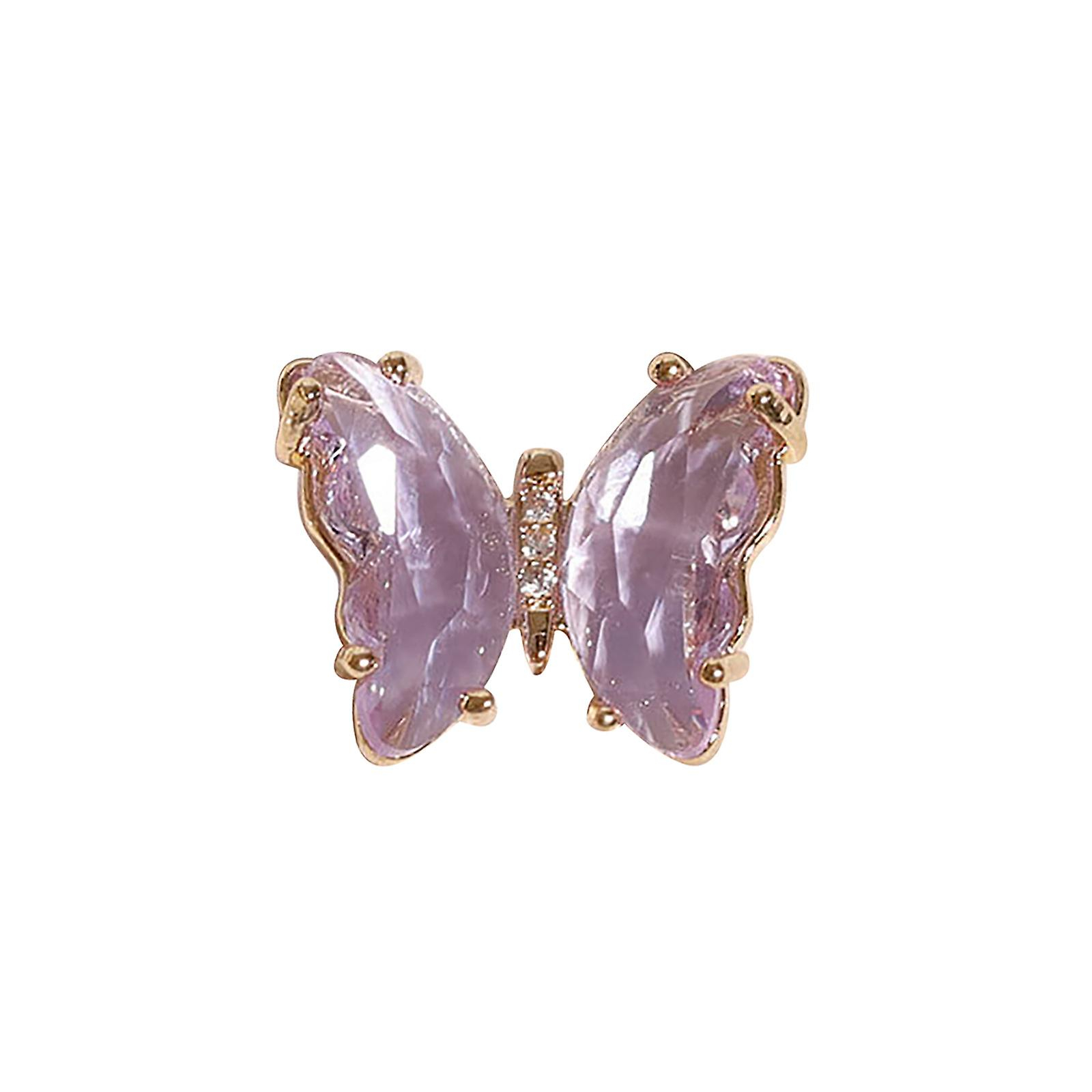 Foto 2 pulgar | Pendiente Para Decoración De Uñas Con Diamantes De Imitación Y Mariposa De Cristal Huoguo - Venta Internacional.