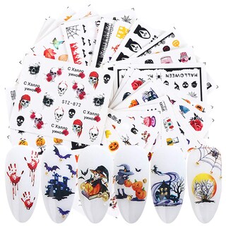 Foto 1 | Adhesivos Para Uñas Huoguo Halloween Water Transfer 24 Hojas - Venta Internacional.