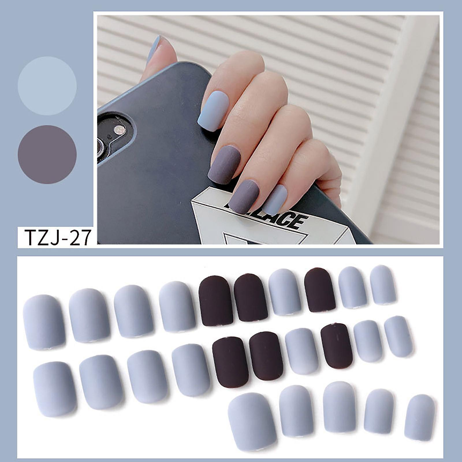 Foto 3 pulgar | Juego De Pegatinas Para Uñas Huoguo Coffin Fake Nails Con Pegatinas Y Lima - Venta Internacional.