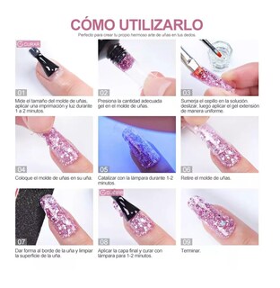 Foto 2 | Kit Para Uñas Polygel, Tips Y Lampara Led Geles 01