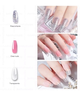 Foto 4 | Kit Para Uñas Polygel, Tips Y Lampara Led Geles 01